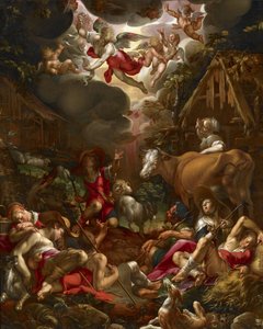 Annunciation to the Shepherds by Joachim Wtewael or Utewael